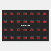 MODERNE, STYLISCH ZOLLBARE, SCHWARZE VERIFIZIERTE  GESCHENKPAPIER SET (Vorderseite 2)