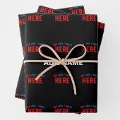 MODERNE, STYLISCH ZOLLBARE, SCHWARZE VERIFIZIERTE  GESCHENKPAPIER SET (Beispiel)