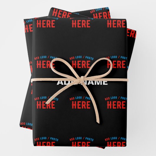 MODERNE, STYLISCH ZOLLBARE, SCHWARZE VERIFIZIERTE GESCHENKPAPIER SET (Beispiel)