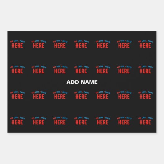 MODERNE, STYLISCH ZOLLBARE, SCHWARZE VERIFIZIERTE  GESCHENKPAPIER SET (Vorderseite)