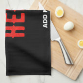 MODERNE, STYLISCH ZOLLBARE, SCHWARZE VERIFIZIERTE  GESCHIRRTUCH (Viertel Falte)