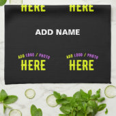 MODERNE, STYLISCH ZOLLBARE, SCHWARZE VERIFIZIERTE  GESCHIRRTUCH (Gefaltet)