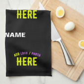 MODERNE, STYLISCH ZOLLBARE, SCHWARZE VERIFIZIERTE  GESCHIRRTUCH (Viertel Falte)