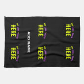 MODERNE, STYLISCH ZOLLBARE, SCHWARZE VERIFIZIERTE  GESCHIRRTUCH (Horizontal)