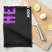 MODERNE, STYLISCH ZOLLBARE, SCHWARZE VERIFIZIERTE GESCHIRRTUCH (Viertel Falte)