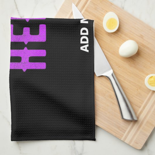 MODERNE, STYLISCH ZOLLBARE, SCHWARZE VERIFIZIERTE GESCHIRRTUCH (Viertel Falte)