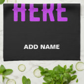 MODERNE, STYLISCH ZOLLBARE, SCHWARZE VERIFIZIERTE GESCHIRRTUCH (Gefaltet)