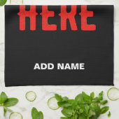 MODERNE, STYLISCH ZOLLBARE, SCHWARZE VERIFIZIERTE GESCHIRRTUCH (Gefaltet)