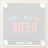 MODERNE, STYLISCH ZOLLBARE, SCHWARZE VERIFIZIERTE  GLASUNTERSETZER (Rückseite)