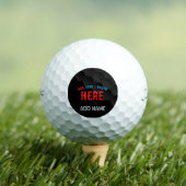 MODERNE, STYLISCH ZOLLBARE, SCHWARZE VERIFIZIERTE  GOLFBALL (Insitu T-Shirt)