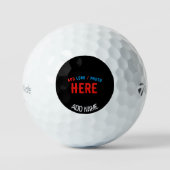 MODERNE, STYLISCH ZOLLBARE, SCHWARZE VERIFIZIERTE GOLFBALL (Vorderseite)