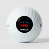 MODERNE, STYLISCH ZOLLBARE, SCHWARZE VERIFIZIERTE GOLFBALL (Vorderseite)
