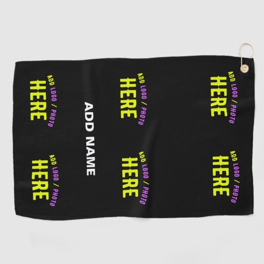 MODERNE, STYLISCH ZOLLBARE, SCHWARZE VERIFIZIERTE GOLFHANDTUCH (Horizontal)