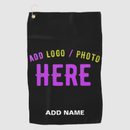 MODERNE, STYLISCH ZOLLBARE, SCHWARZE VERIFIZIERTE  GOLFHANDTUCH