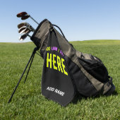 MODERNE, STYLISCH ZOLLBARE, SCHWARZE VERIFIZIERTE  GOLFHANDTUCH (Gras)