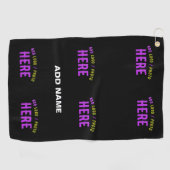 MODERNE, STYLISCH ZOLLBARE, SCHWARZE VERIFIZIERTE  GOLFHANDTUCH (Horizontal)