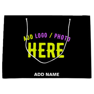 MODERNE, STYLISCH ZOLLBARE, SCHWARZE VERIFIZIERTE  GROßE GESCHENKTÜTE