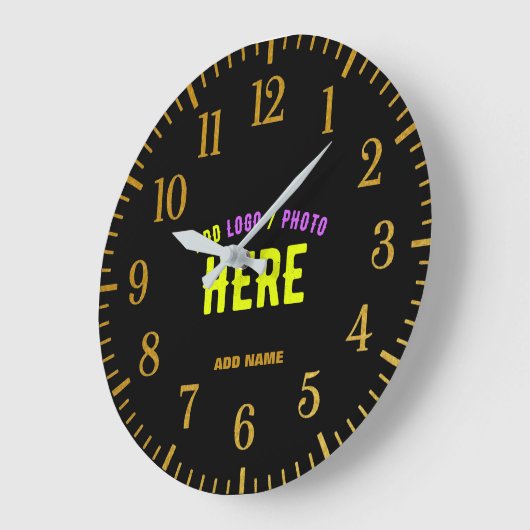 MODERNE, STYLISCH ZOLLBARE, SCHWARZE VERIFIZIERTE GROßE WANDUHR (Winkel)