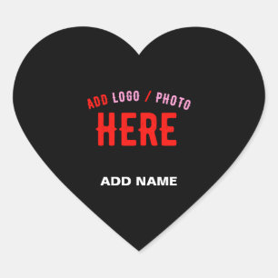 MODERNE, STYLISCH ZOLLBARE, SCHWARZE VERIFIZIERTE  Herz-Aufkleber
