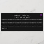 MODERNE, STYLISCH ZOLLBARE, SCHWARZE VERIFIZIERTE HINWEISKARTE (Vorderseite)