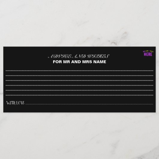 MODERNE, STYLISCH ZOLLBARE, SCHWARZE VERIFIZIERTE HINWEISKARTE (Vorderseite)