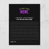 MODERNE, STYLISCH ZOLLBARE, SCHWARZE VERIFIZIERTE HINWEISKARTE (Vorderseite)