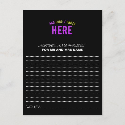 MODERNE, STYLISCH ZOLLBARE, SCHWARZE VERIFIZIERTE  HINWEISKARTE (Vorderseite)