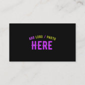 MODERNE, STYLISCH ZOLLBARE, SCHWARZE VERIFIZIERTE  HINWEISKARTE (Rückseite)