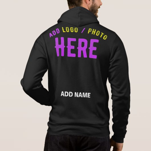 MODERNE, STYLISCH ZOLLBARE, SCHWARZE VERIFIZIERTE  HOODIE (Rückseite)