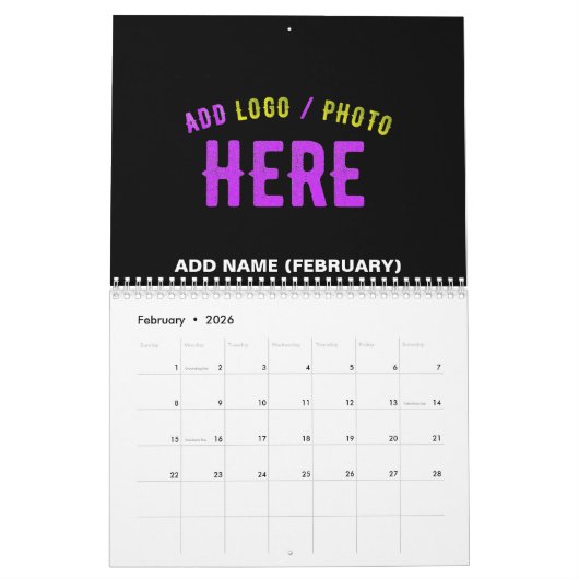 MODERNE, STYLISCH ZOLLBARE, SCHWARZE VERIFIZIERTE KALENDER (Feb 2026)