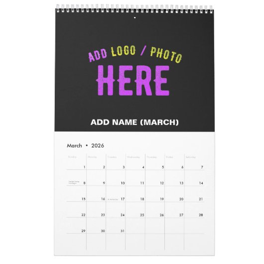 MODERNE, STYLISCH ZOLLBARE, SCHWARZE VERIFIZIERTE KALENDER (Mär 2026)