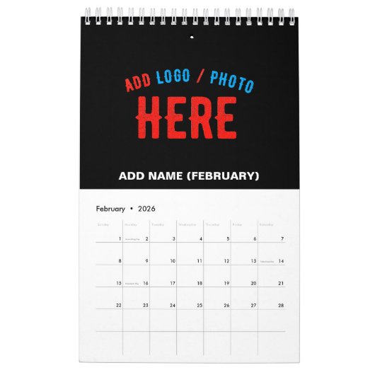 MODERNE, STYLISCH ZOLLBARE, SCHWARZE VERIFIZIERTE KALENDER (Feb 2026)