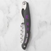 MODERNE, STYLISCH ZOLLBARE, SCHWARZE VERIFIZIERTE KELLNERMESSER (Vorderseite)