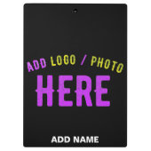 MODERNE, STYLISCH ZOLLBARE, SCHWARZE VERIFIZIERTE KLEMMBRETT (Rückseite)