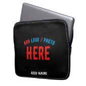 MODERNE, STYLISCH ZOLLBARE, SCHWARZE VERIFIZIERTE LAPTOPSCHUTZHÜLLE (Vorderseite Links)