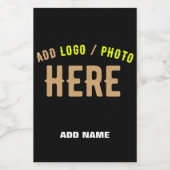 MODERNE, STYLISCH ZOLLBARE, SCHWARZE VERIFIZIERTE LEBENSMITTELETIKETT (Einzelnes Label)