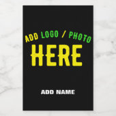 MODERNE, STYLISCH ZOLLBARE, SCHWARZE VERIFIZIERTE  LEBENSMITTELETIKETT (Einzelnes Label)