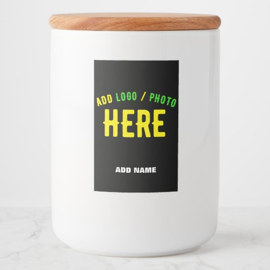 MODERNE, STYLISCH ZOLLBARE, SCHWARZE VERIFIZIERTE  LEBENSMITTELETIKETT (Vorderseite)