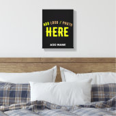 MODERNE, STYLISCH ZOLLBARE, SCHWARZE VERIFIZIERTE  LEINWANDDRUCK (Insitu (Schlafzimmer))