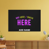 MODERNE, STYLISCH ZOLLBARE, SCHWARZE VERIFIZIERTE LEINWANDDRUCK (Insitu (Wohnzimmer))