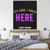 MODERNE, STYLISCH ZOLLBARE, SCHWARZE VERIFIZIERTE  LEINWANDDRUCK (Insitu (Schlafzimmer))