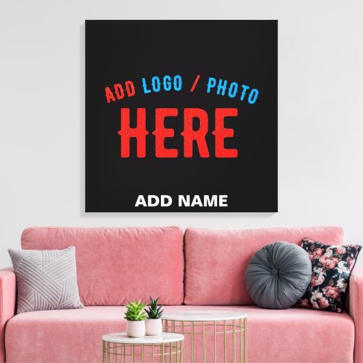 MODERNE, STYLISCH ZOLLBARE, SCHWARZE VERIFIZIERTE  LEINWANDDRUCK (Insitu (Wohnzimmer))