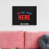 MODERNE, STYLISCH ZOLLBARE, SCHWARZE VERIFIZIERTE  LEINWANDDRUCK (Insitu (Wohnzimmer))