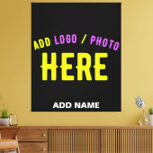 MODERNE, STYLISCH ZOLLBARE, SCHWARZE VERIFIZIERTE  LEINWANDDRUCK (Insitu (Wohnzimmer))