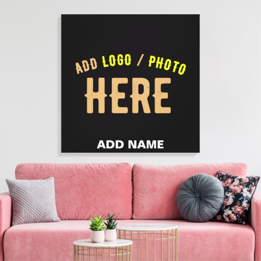 MODERNE, STYLISCH ZOLLBARE, SCHWARZE VERIFIZIERTE LEINWANDDRUCK (Insitu (Wohnzimmer))