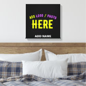 MODERNE, STYLISCH ZOLLBARE, SCHWARZE VERIFIZIERTE LEINWANDDRUCK (Insitu (Schlafzimmer))