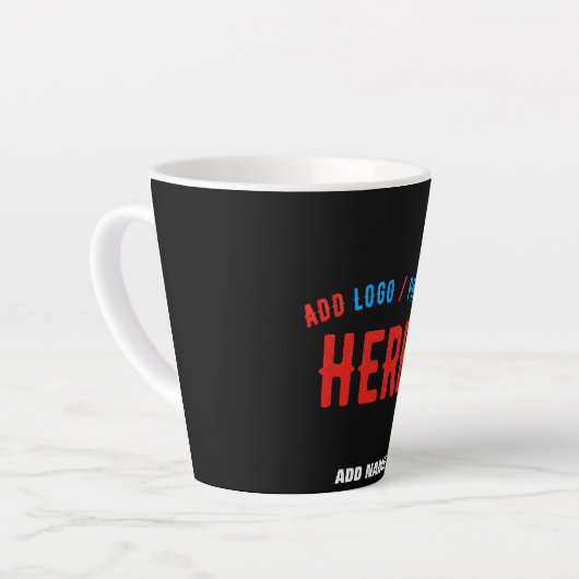 MODERNE, STYLISCH ZOLLBARE, SCHWARZE VERIFIZIERTE  MILCHTASSE (Linke Ecke)