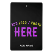 MODERNE, STYLISCH ZOLLBARE, SCHWARZE VERIFIZIERTE MINI KLEMMBRETT (Rückseite)