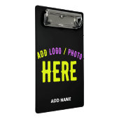 MODERNE, STYLISCH ZOLLBARE, SCHWARZE VERIFIZIERTE MINI KLEMMBRETT (Schrägansicht)