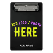 MODERNE, STYLISCH ZOLLBARE, SCHWARZE VERIFIZIERTE MINI KLEMMBRETT (Vorderseite)